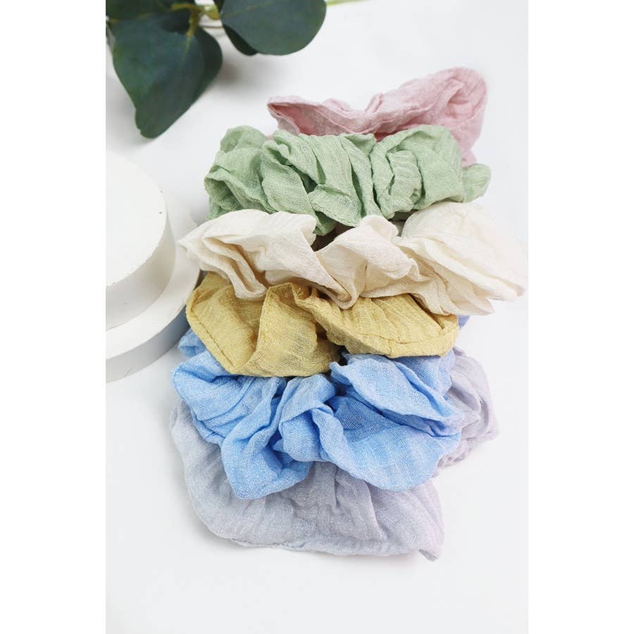 Wrinkled Cotton Scrunchie