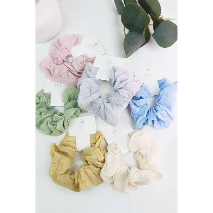 Wrinkled Cotton Scrunchie
