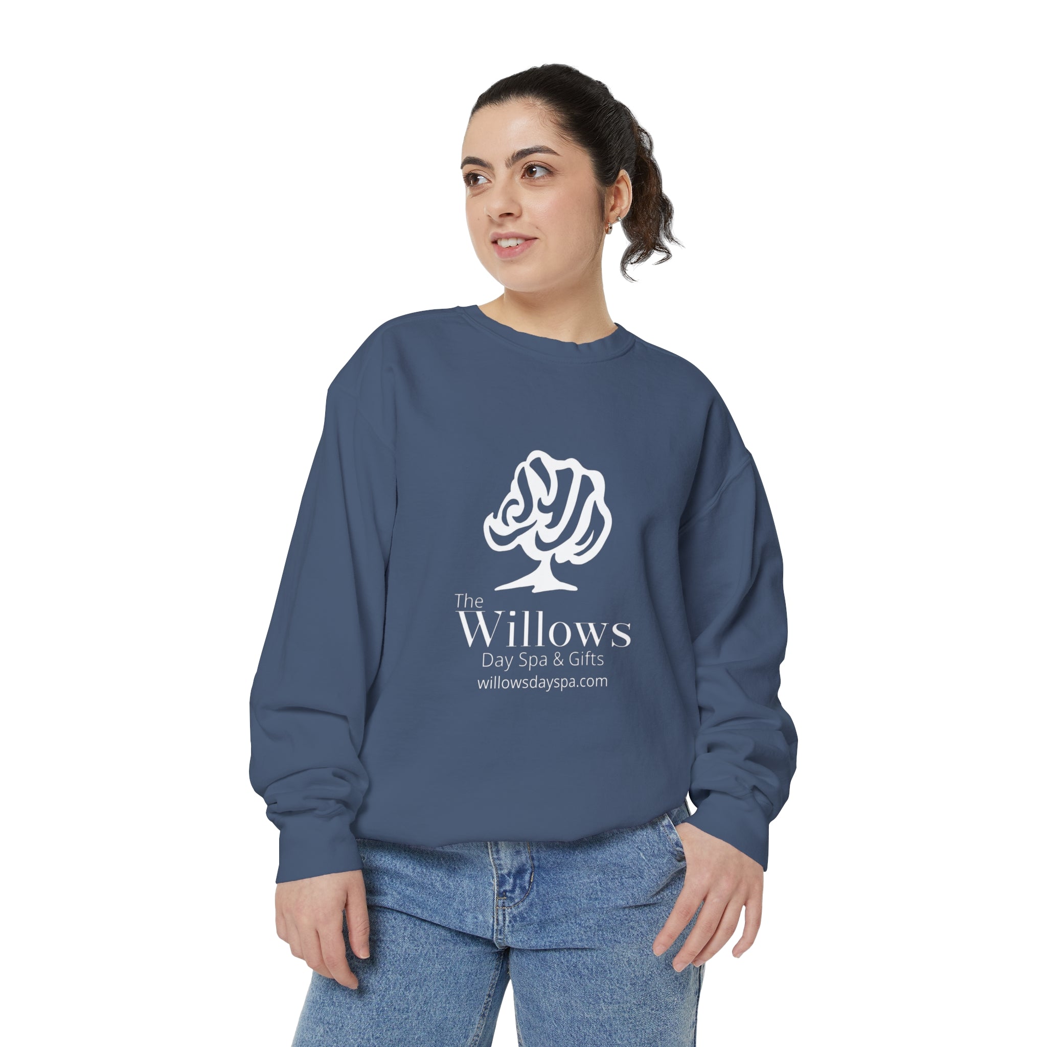 Willows Comfort Color Sweatshirt - white logo