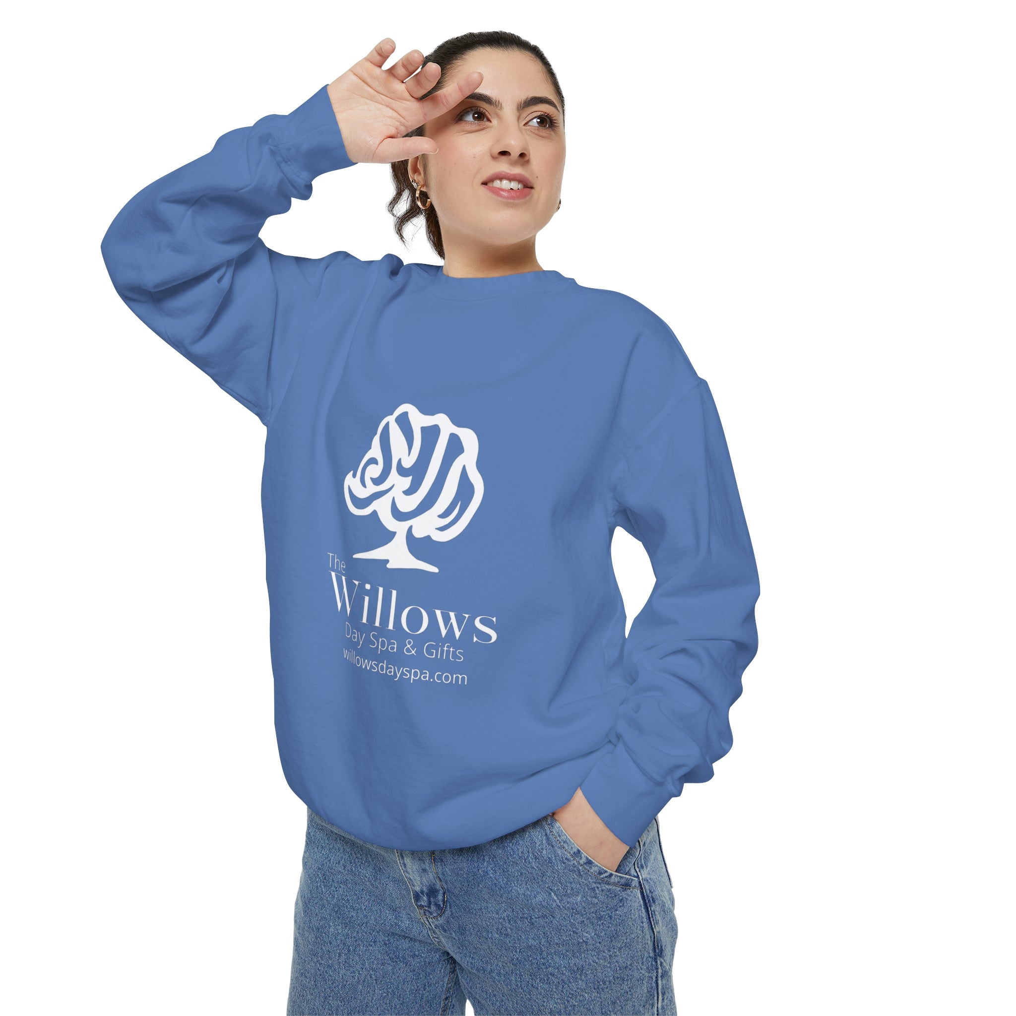 Willows Comfort Color Sweatshirt - white logo