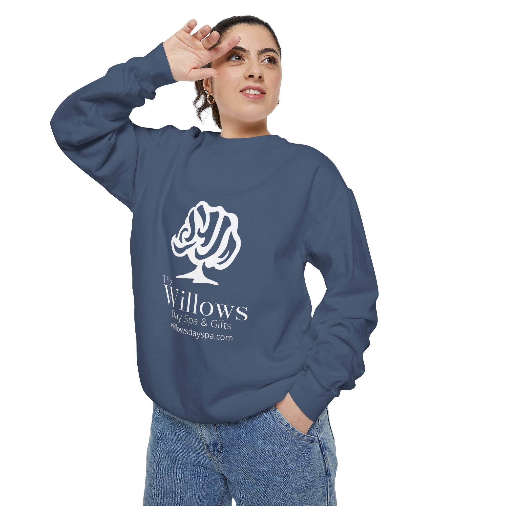 Willows Comfort Color Sweatshirt - white logo