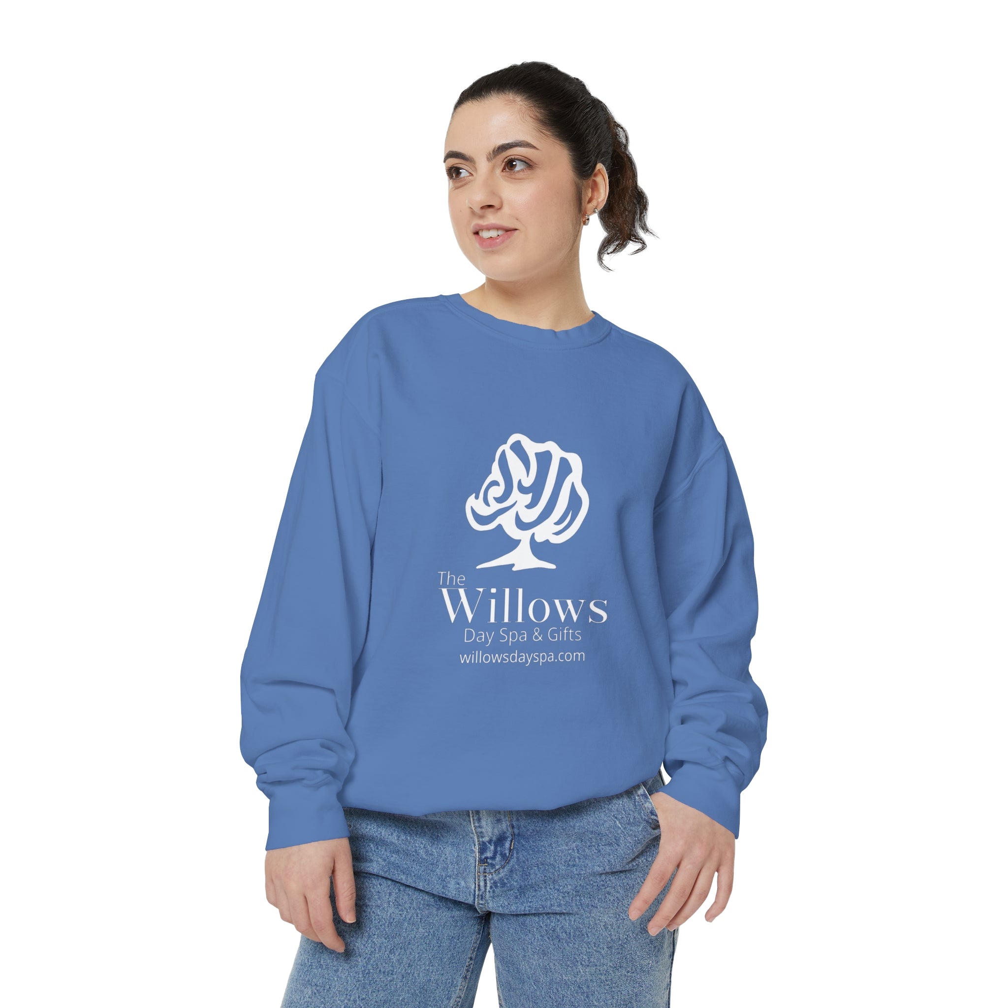 Willows Comfort Color Sweatshirt - white logo