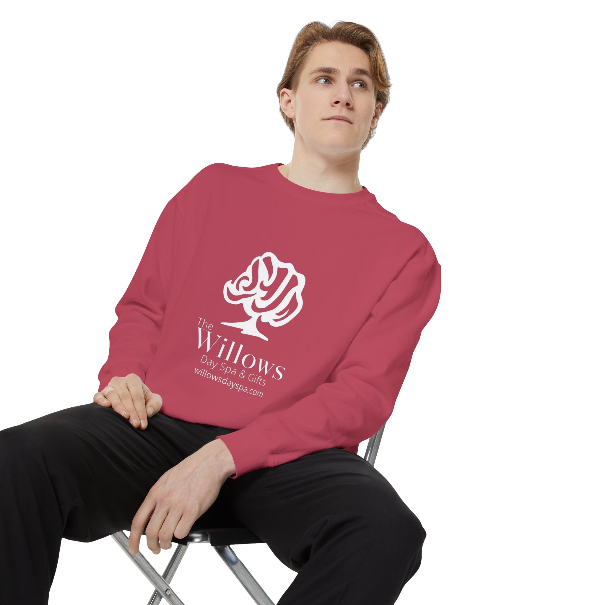 Willows Comfort Color Sweatshirt - white logo