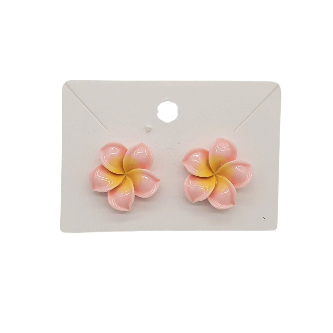 Pink Flower Earrings
