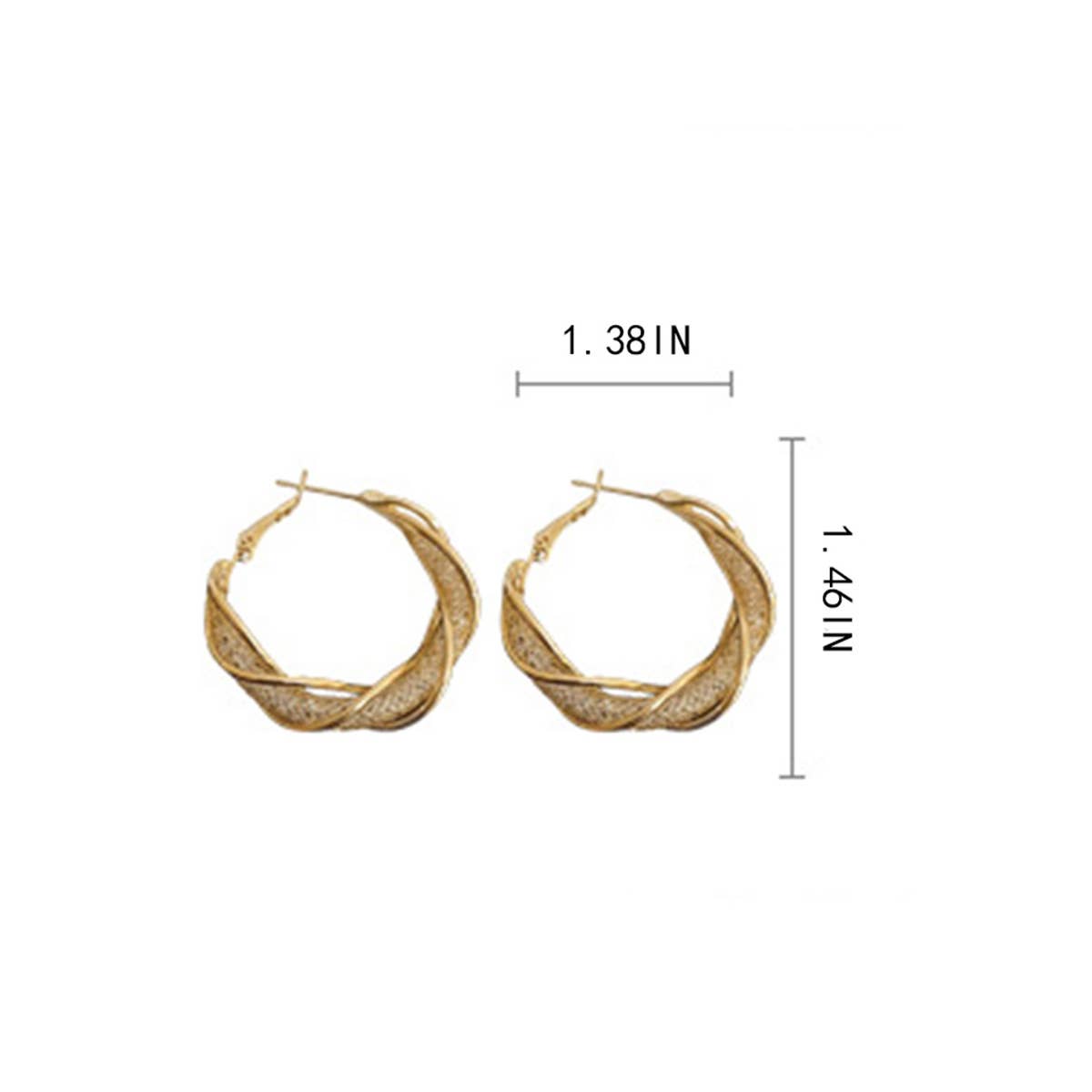 ROUND SMALL LUXURY FRENCH HOOP EARRINGS