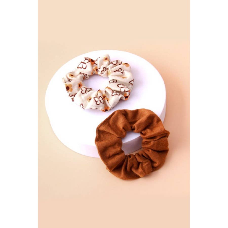 2-Pcs Assorted Scrunchie Set