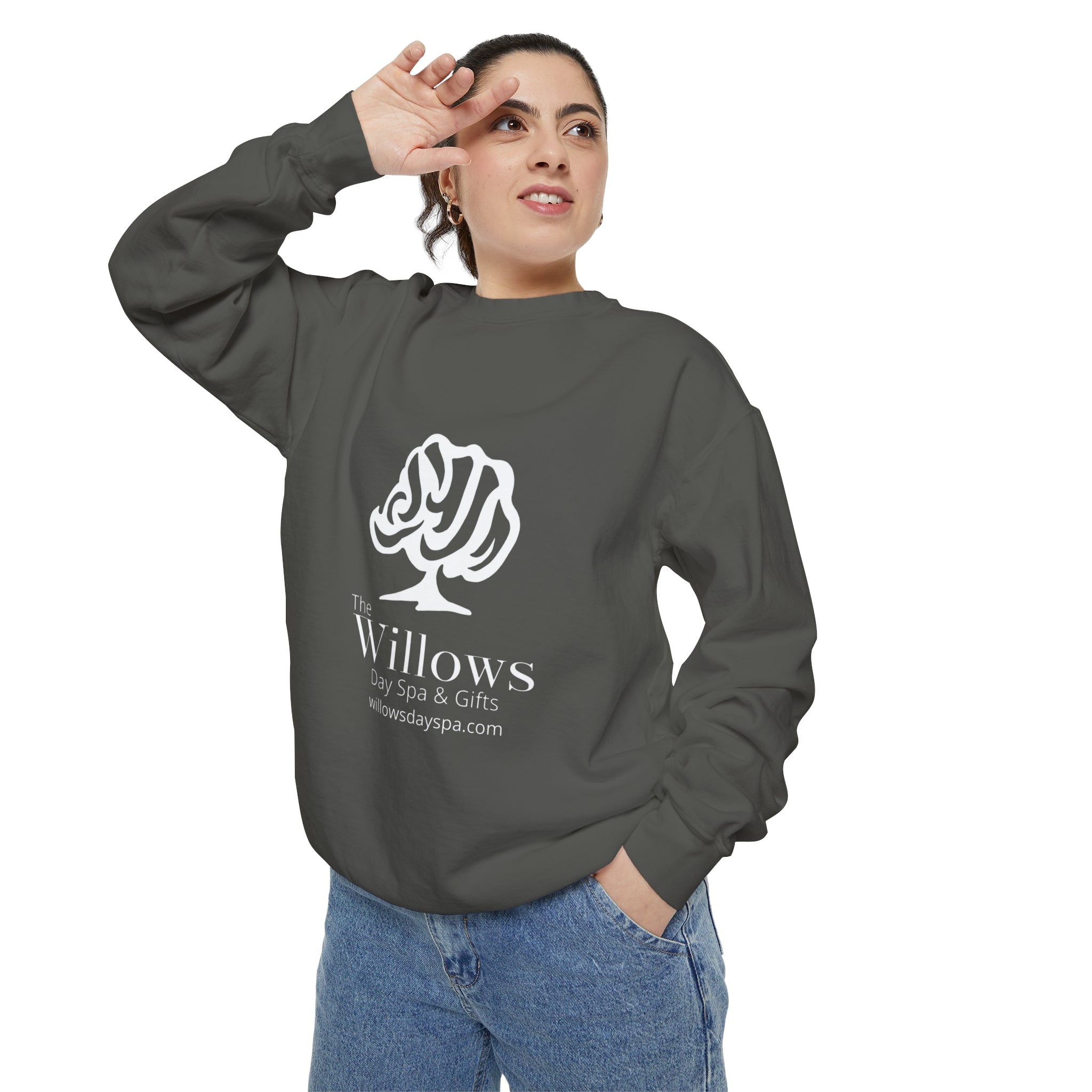 Willows Comfort Color Sweatshirt - white logo
