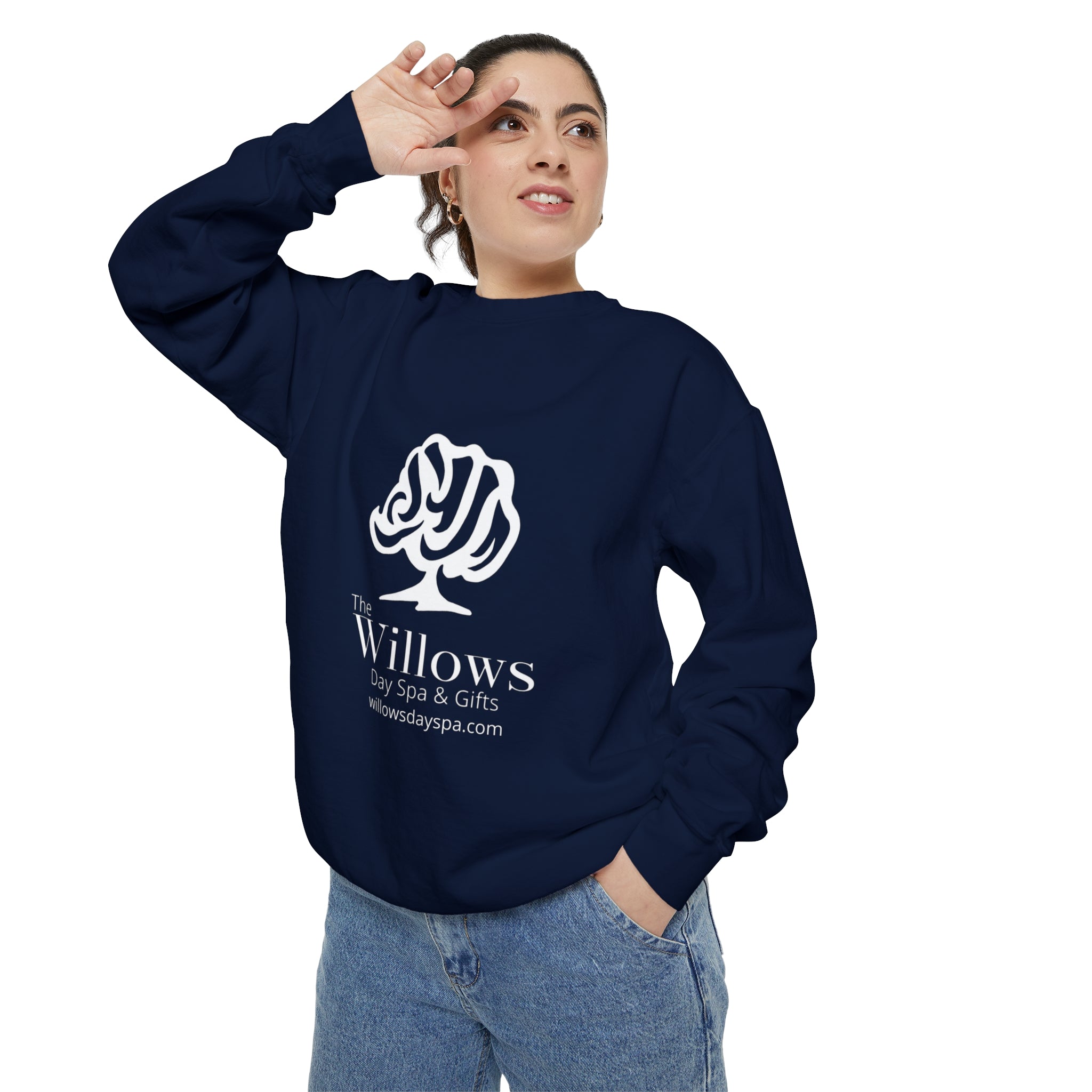 Willows Comfort Color Sweatshirt - white logo
