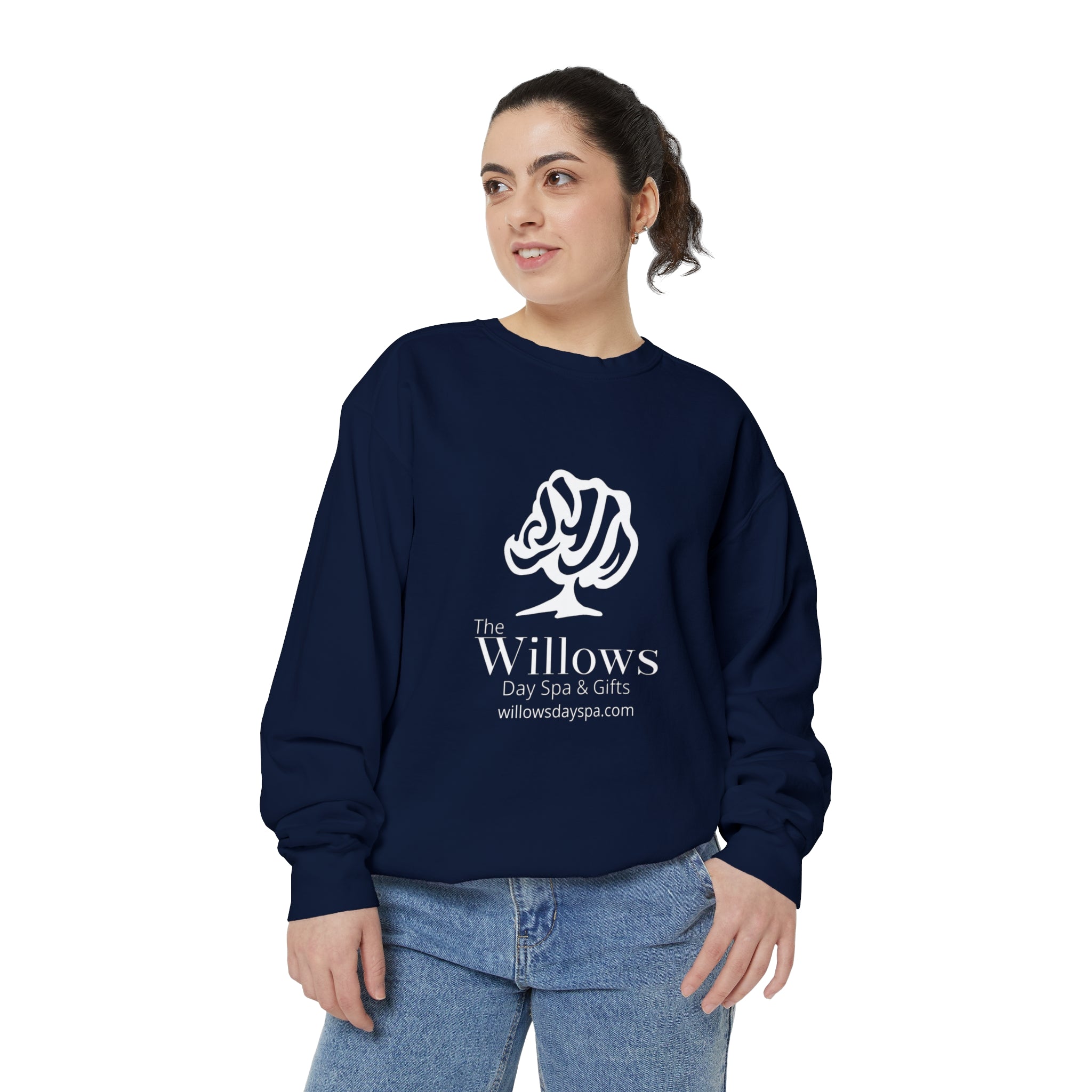 Willows Comfort Color Sweatshirt - white logo