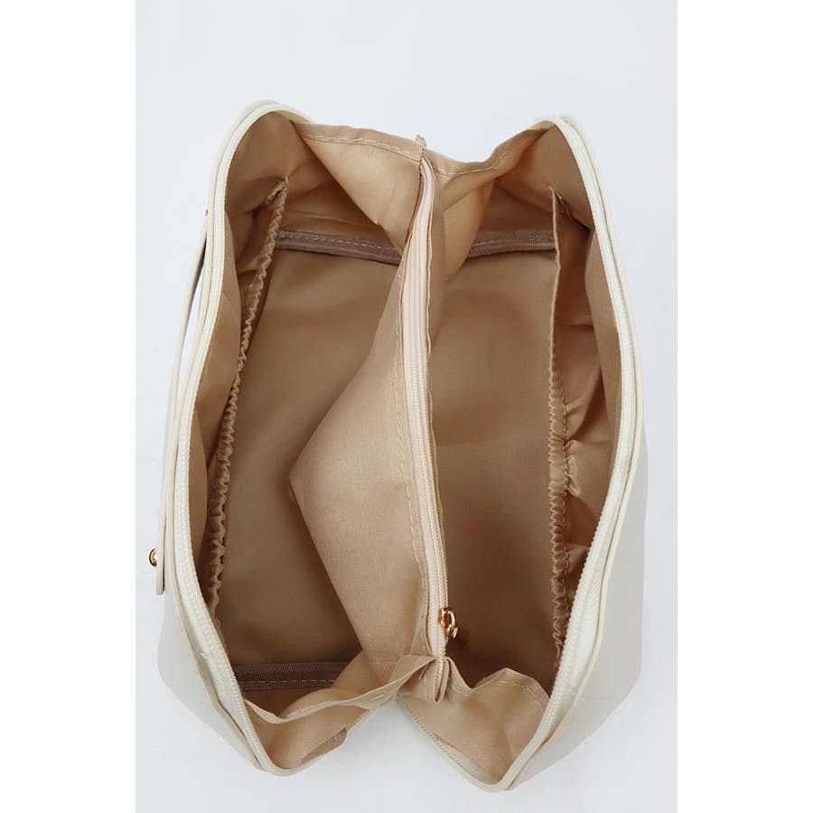 Faux Leather Cosmetic Travel Bag