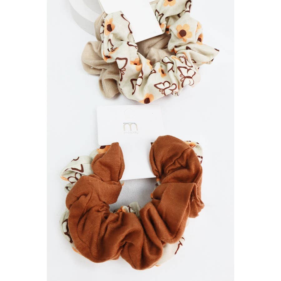 2-Pcs Assorted Scrunchie Set