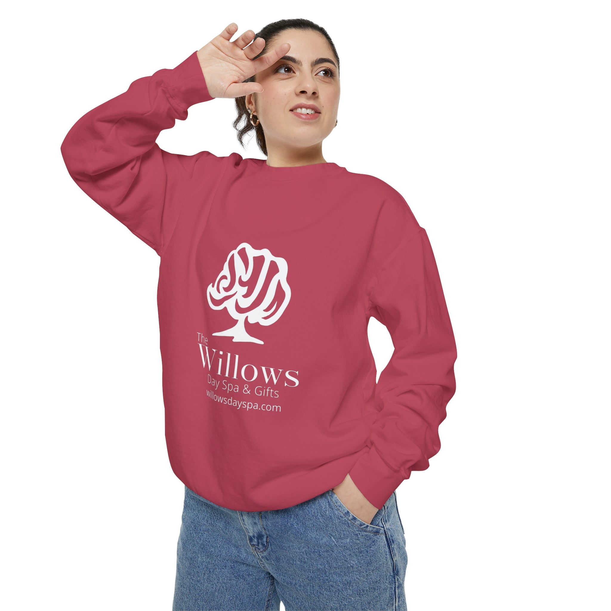 Willows Comfort Color Sweatshirt - white logo