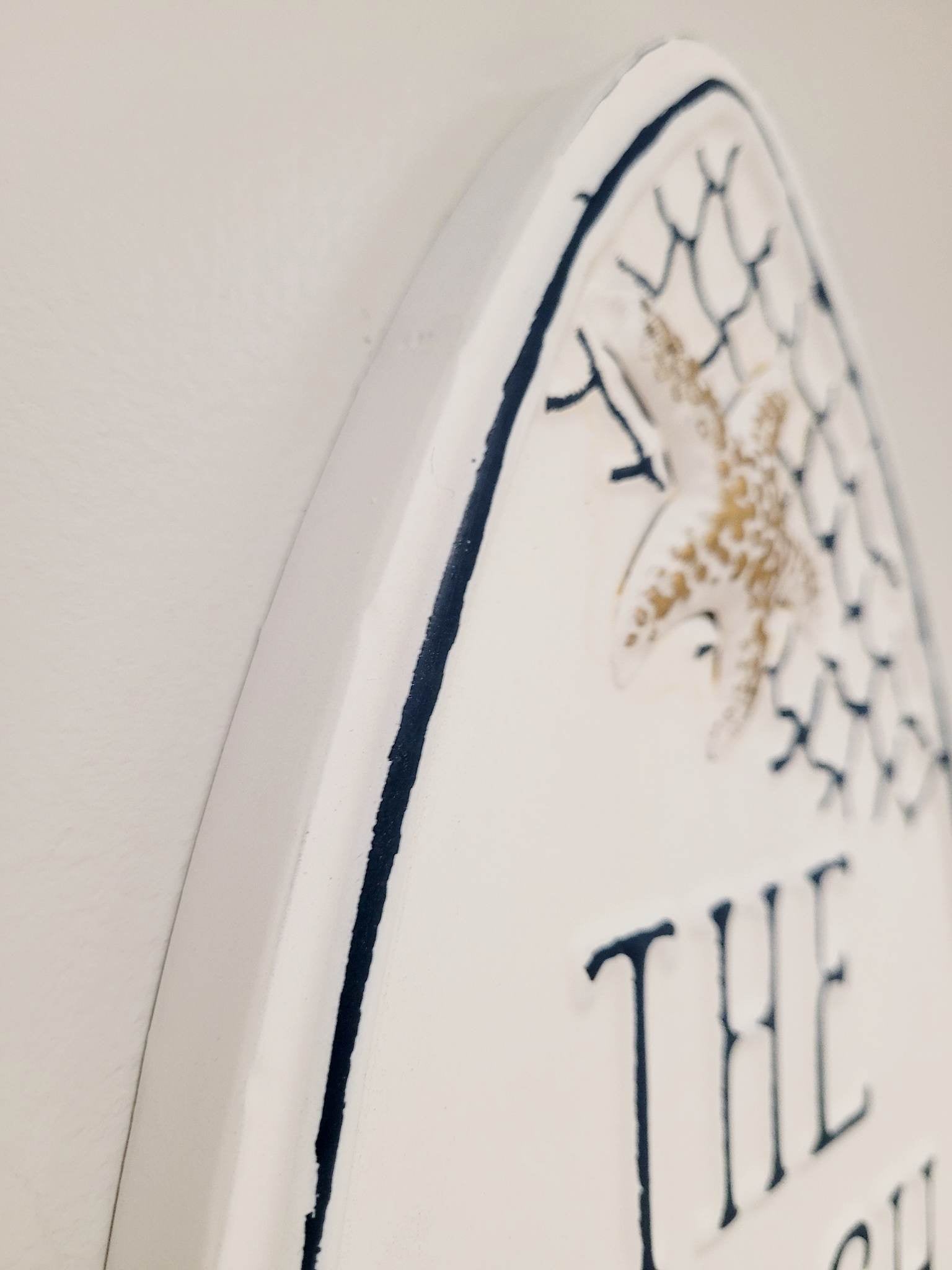 The Beach Is Our Happy Place White Metal Sign