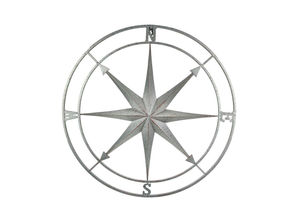 Large Compass Rose Tin Wall Decor