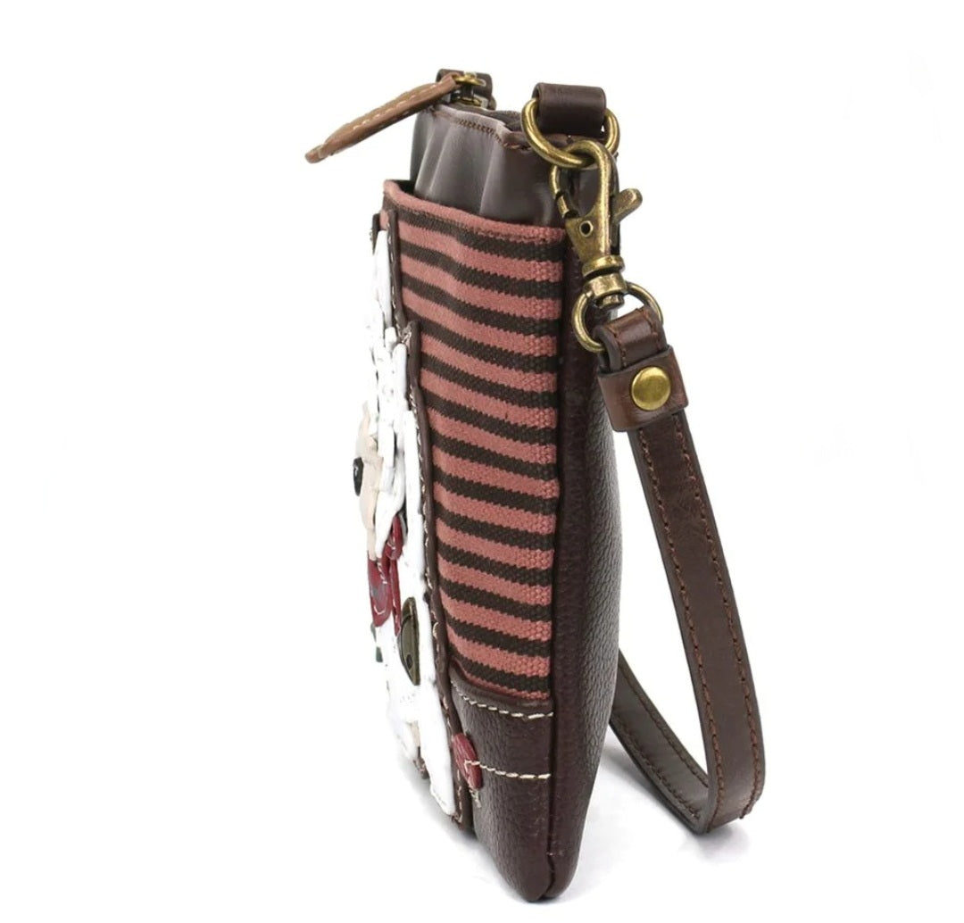 CHALA MINI CROSSBODY WESTIE BURGUNDY STRIPE