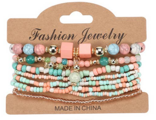 Handmade Beaded Bohemian Bracelet Set