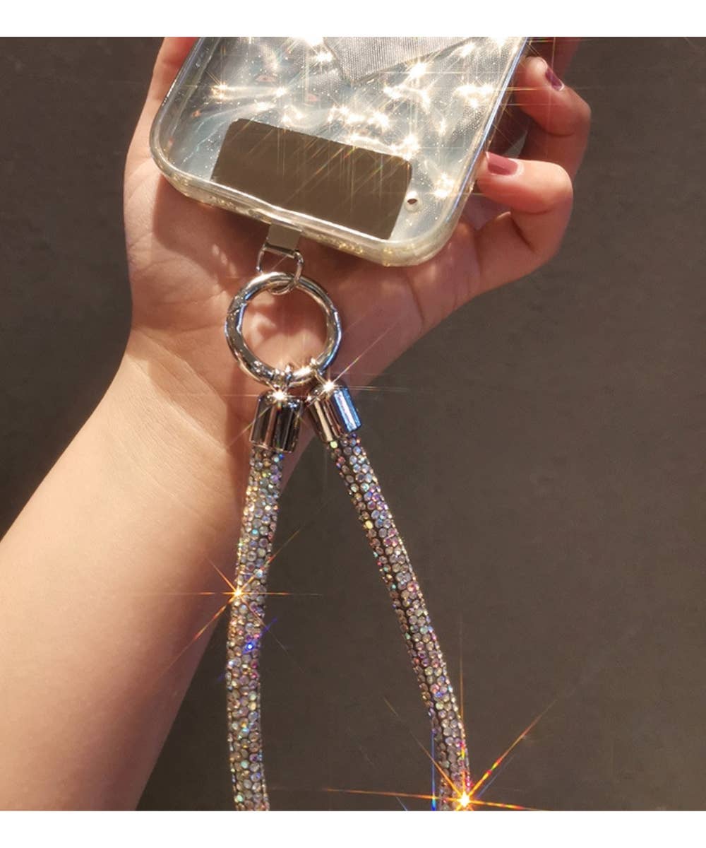 Rhinestone Wrist Strap Phone Holder