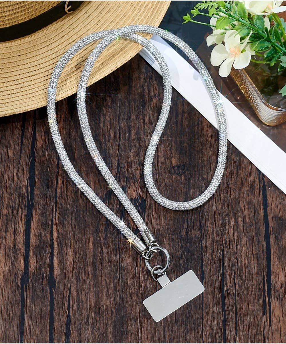 Rhinestone Crossbody Strap Phone Holder