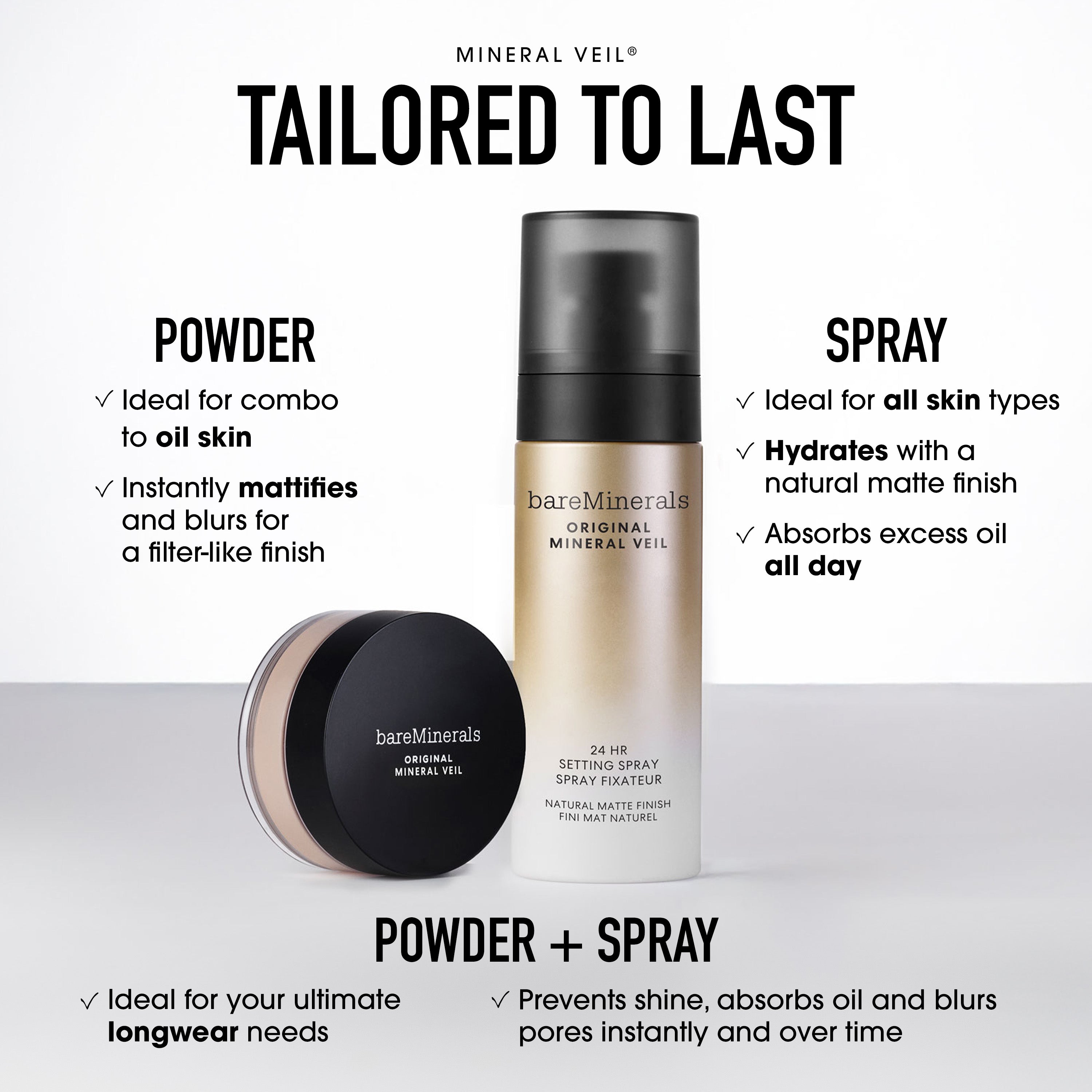 ORIGINAL Mineral Veil 24HR Natural Matte Setting Spray