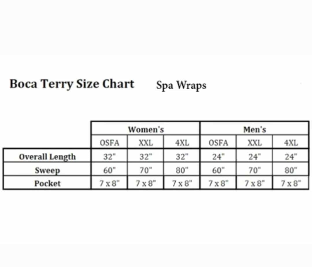 Boca Terry Microfiber Wrap with Snaps