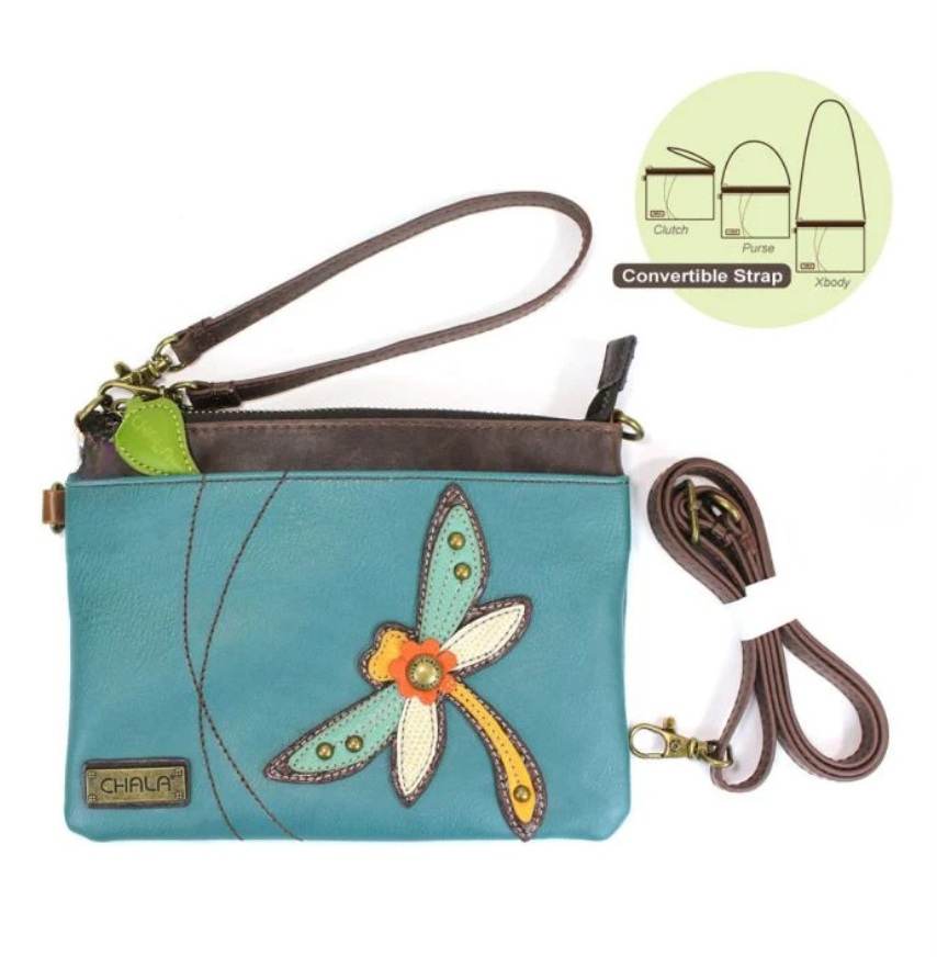 CHALA MINI CROSSBODY DRAGONFLY TURQUOISE