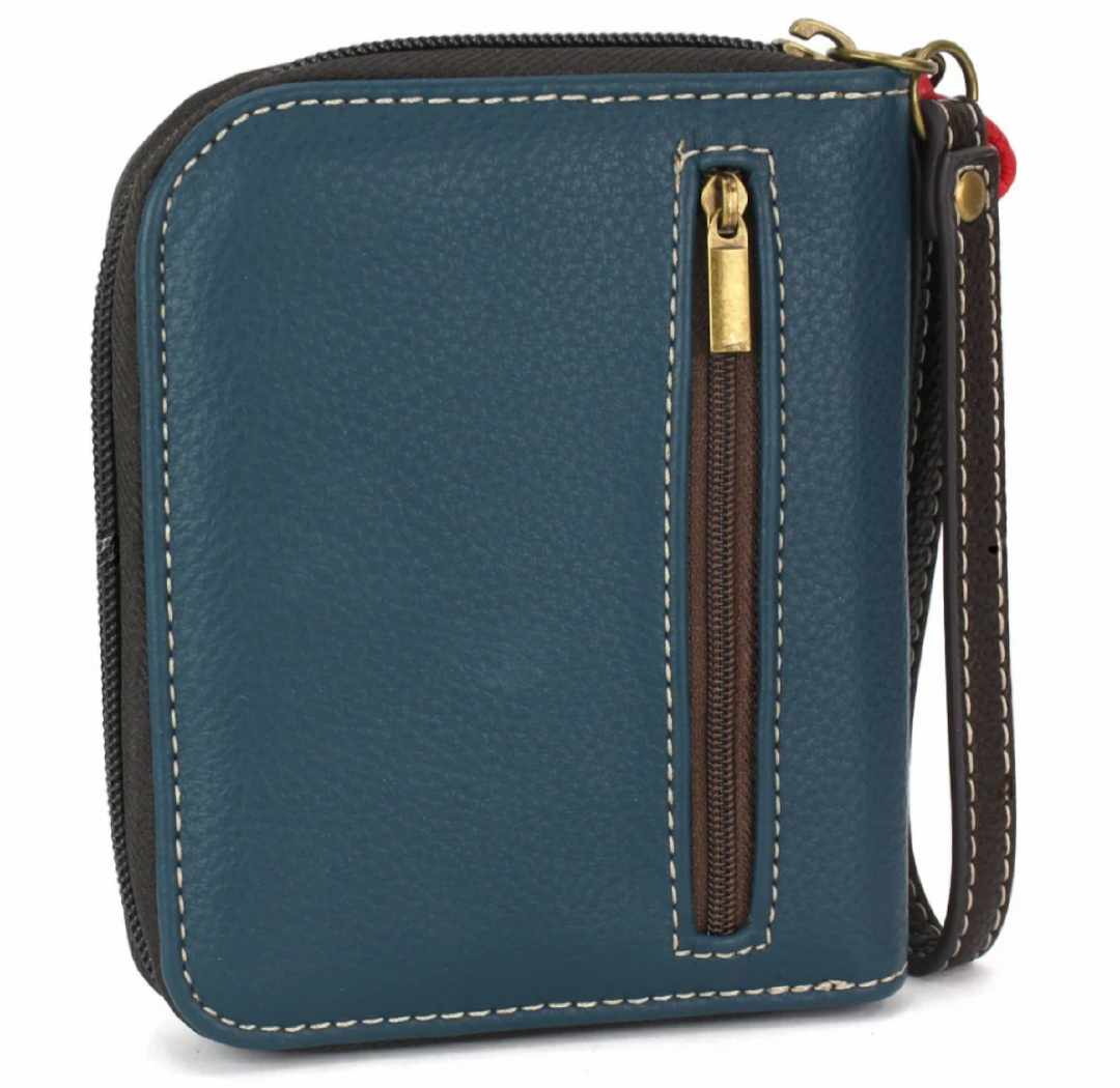 Chala Zip Around Wallet – Mushrooms (Blue)