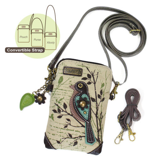 CHALA SAFARI CANVAS CELLPHONE XBODY BIRDS SAND