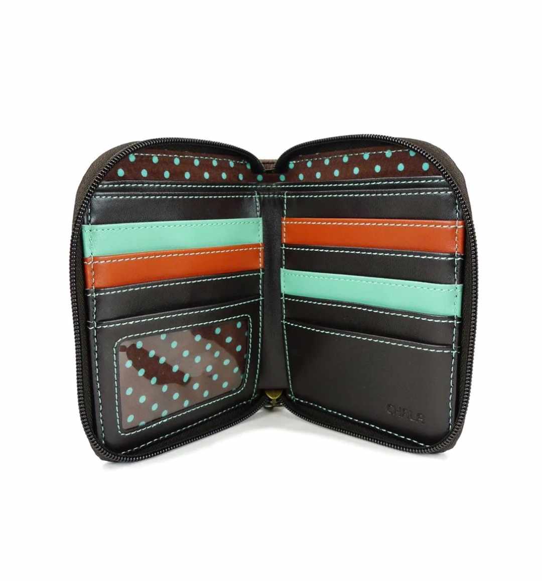 CHALA ZIP AROUND WALLET HEDGEHOG ORANGE