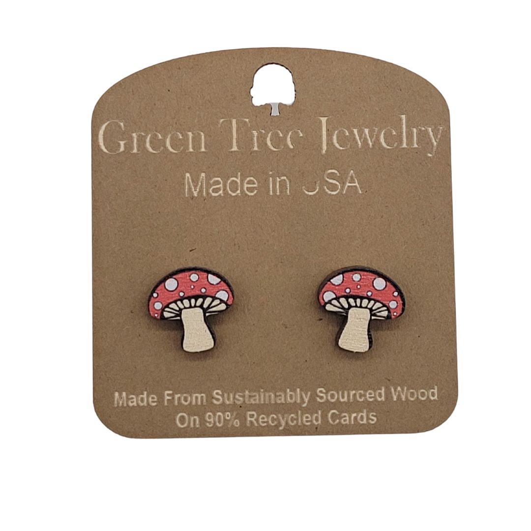 Mushroom Stud Earrings