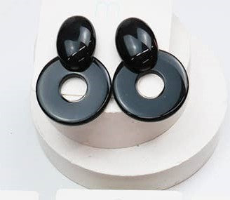 Jelly Oval Ring Earrings