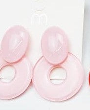 Jelly Oval Ring Earrings