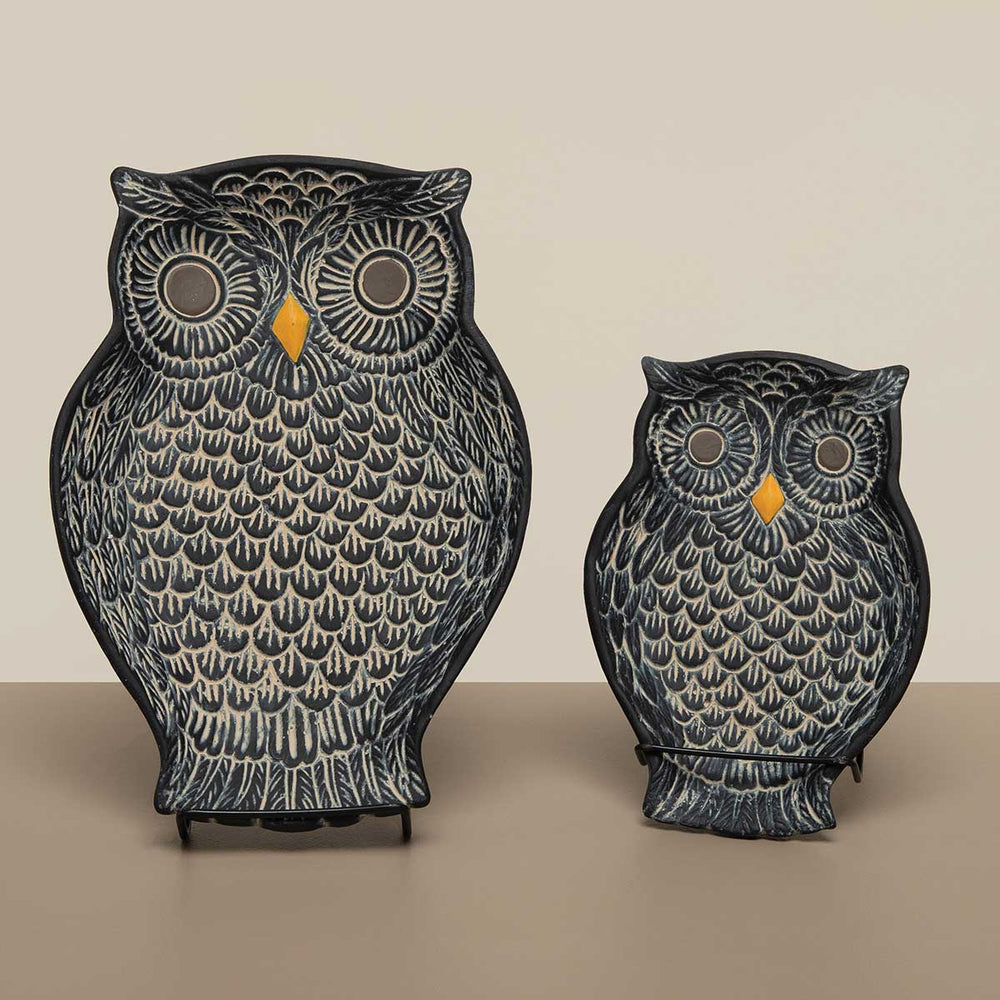 BLACK BARN OWL DISH