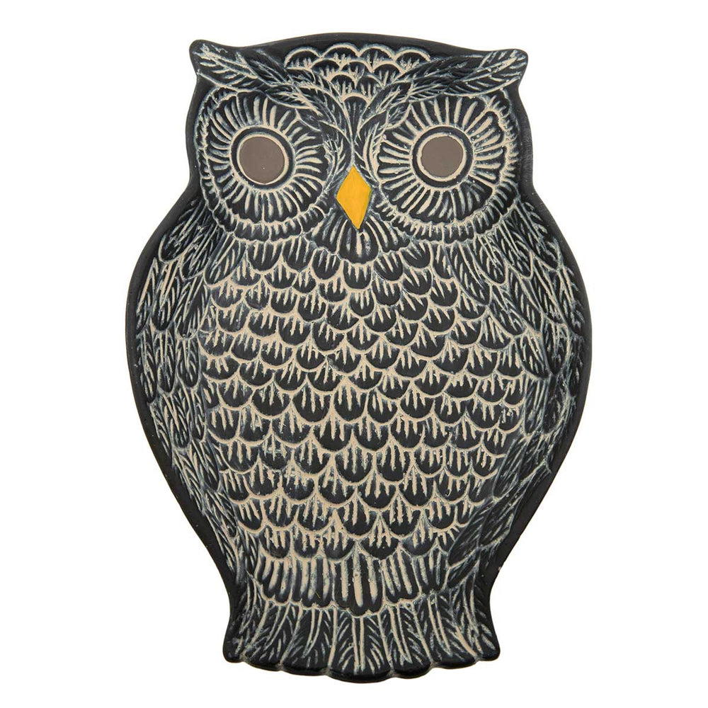 BLACK BARN OWL DISH