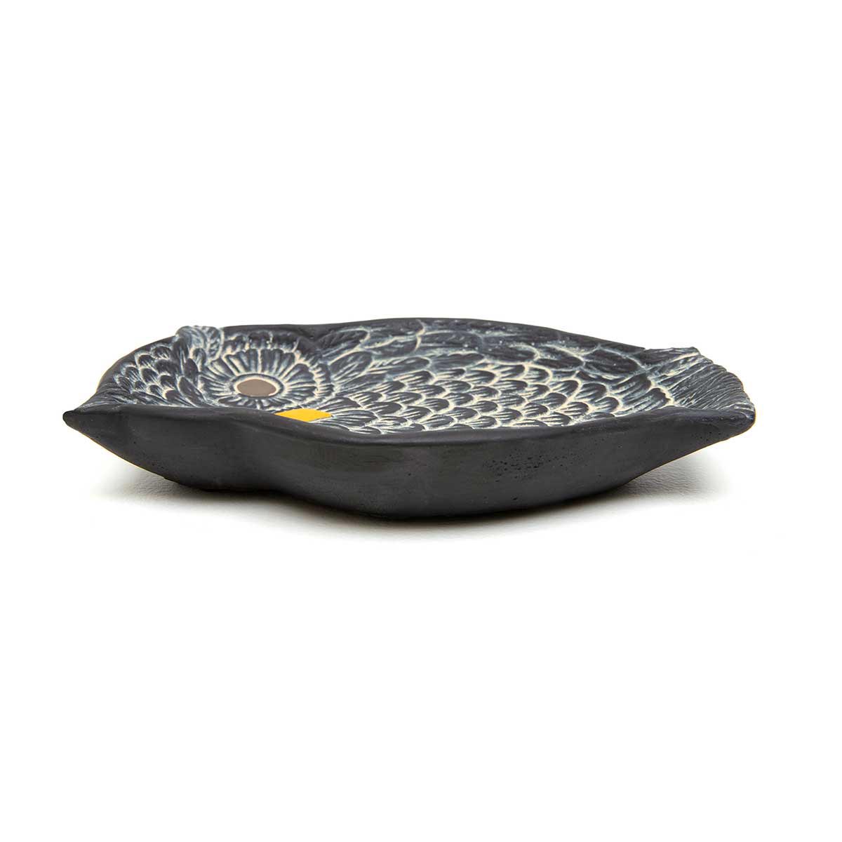 BLACK BARN OWL DISH