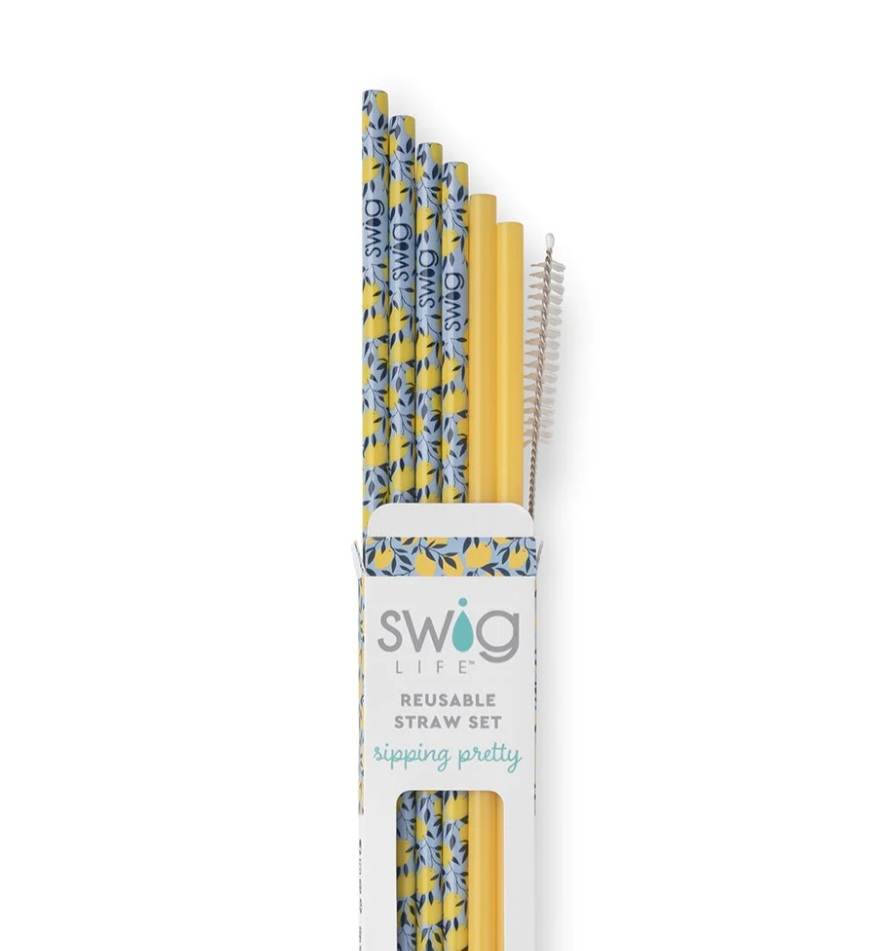 SWIG REUSABLE STRAW SET 7PC