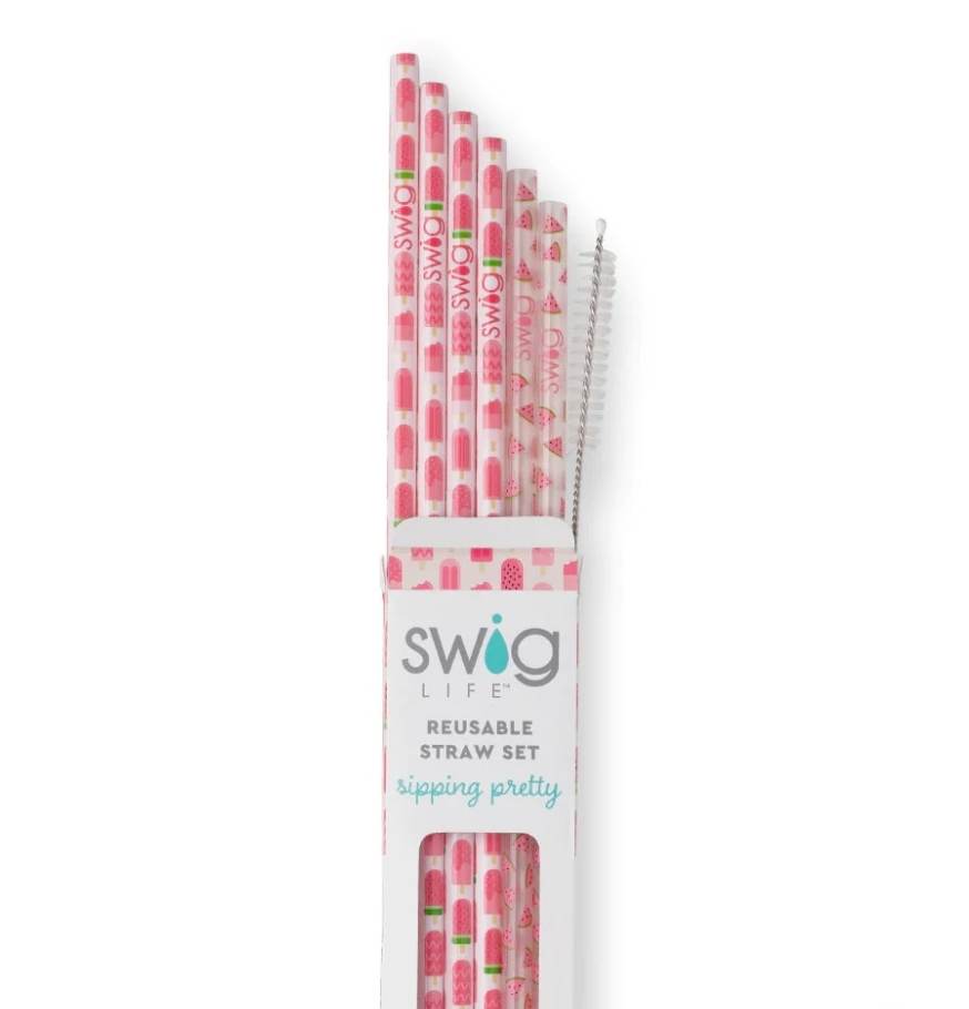 SWIG REUSABLE STRAW SET 7PC