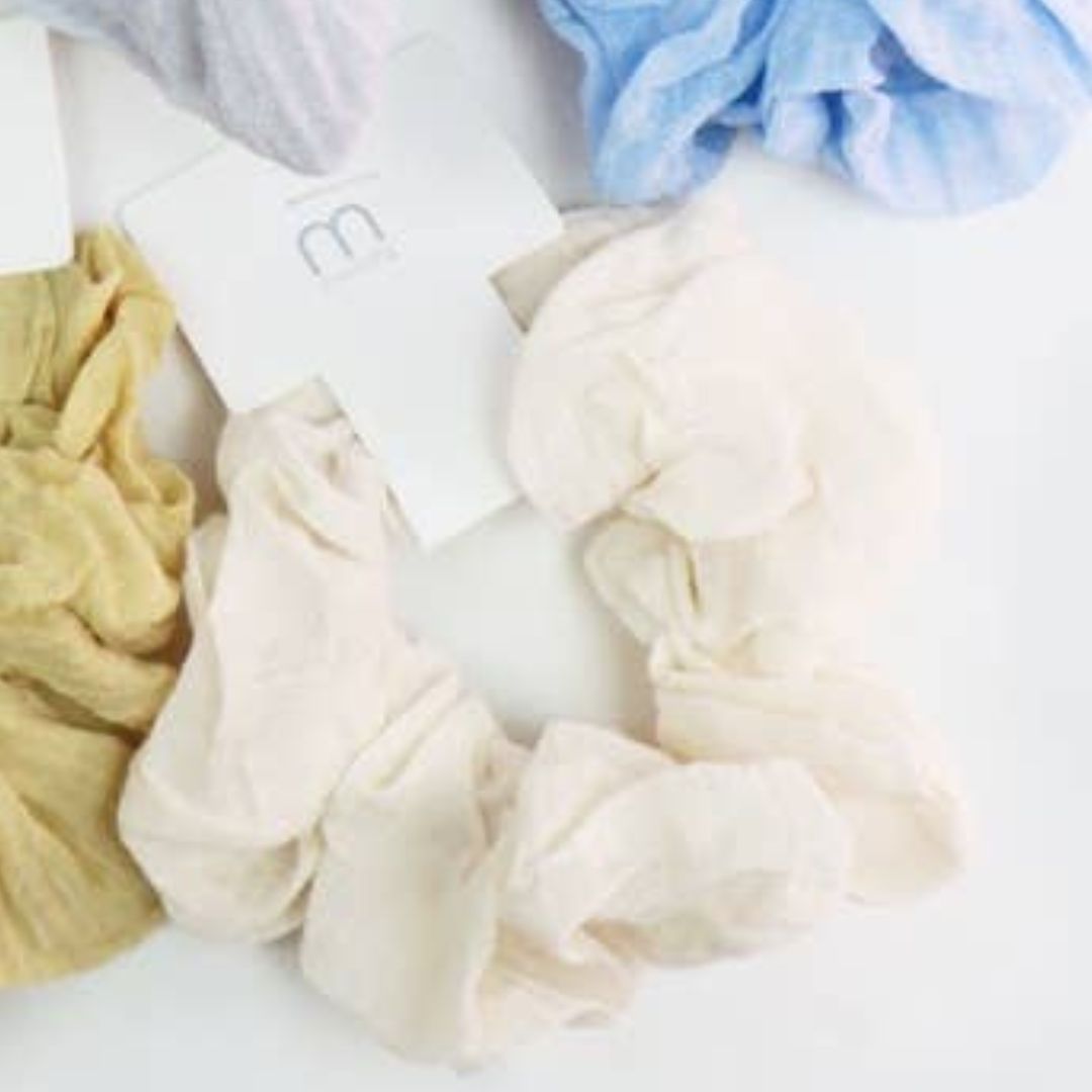 Wrinkled Cotton Scrunchie