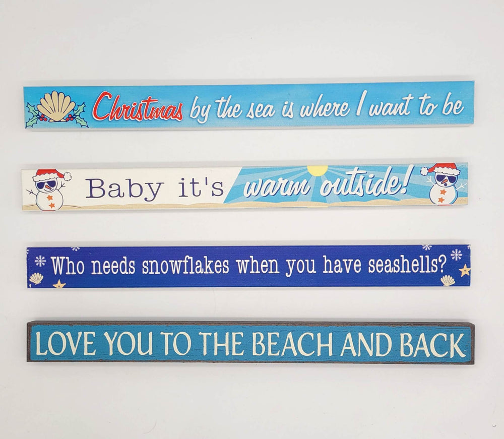 Coastal Holiday wooden signs