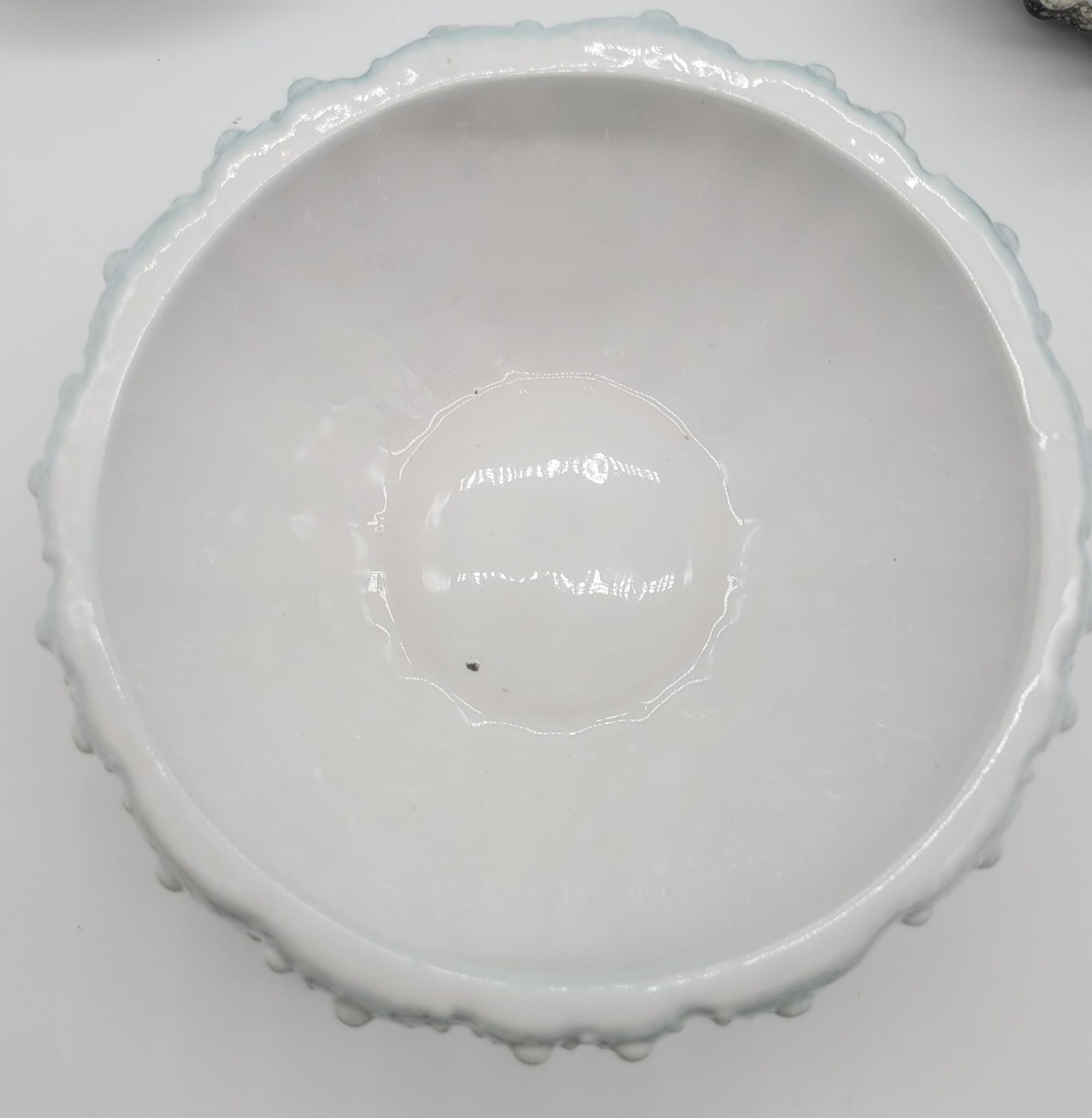 CERAMIC BLUE SEA URCHIN BOWLS