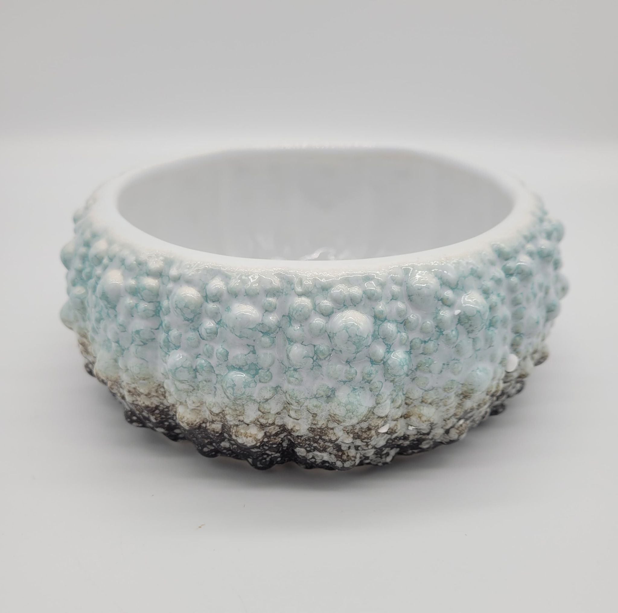 CERAMIC BLUE SEA URCHIN BOWLS