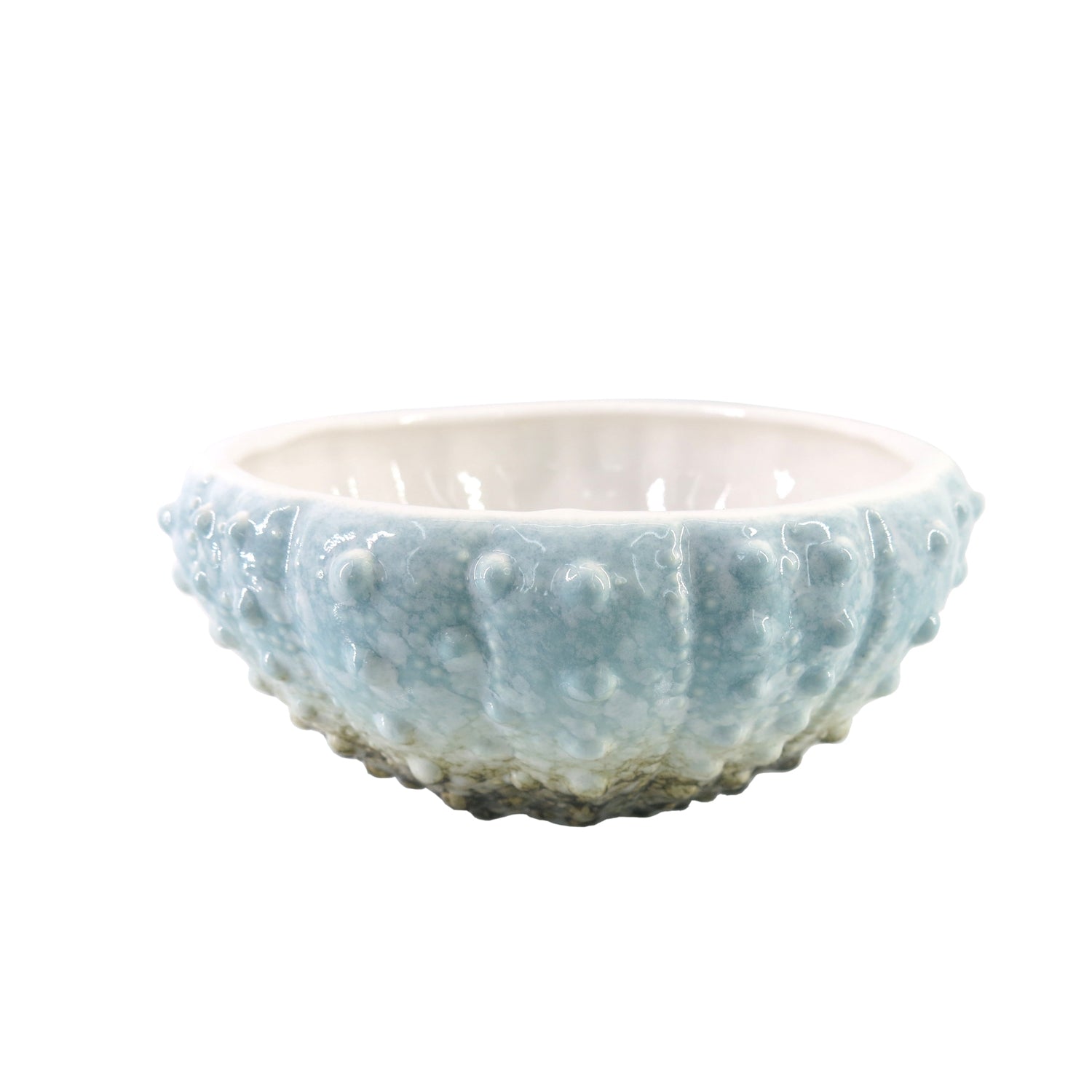 CERAMIC BLUE SEA URCHIN BOWLS