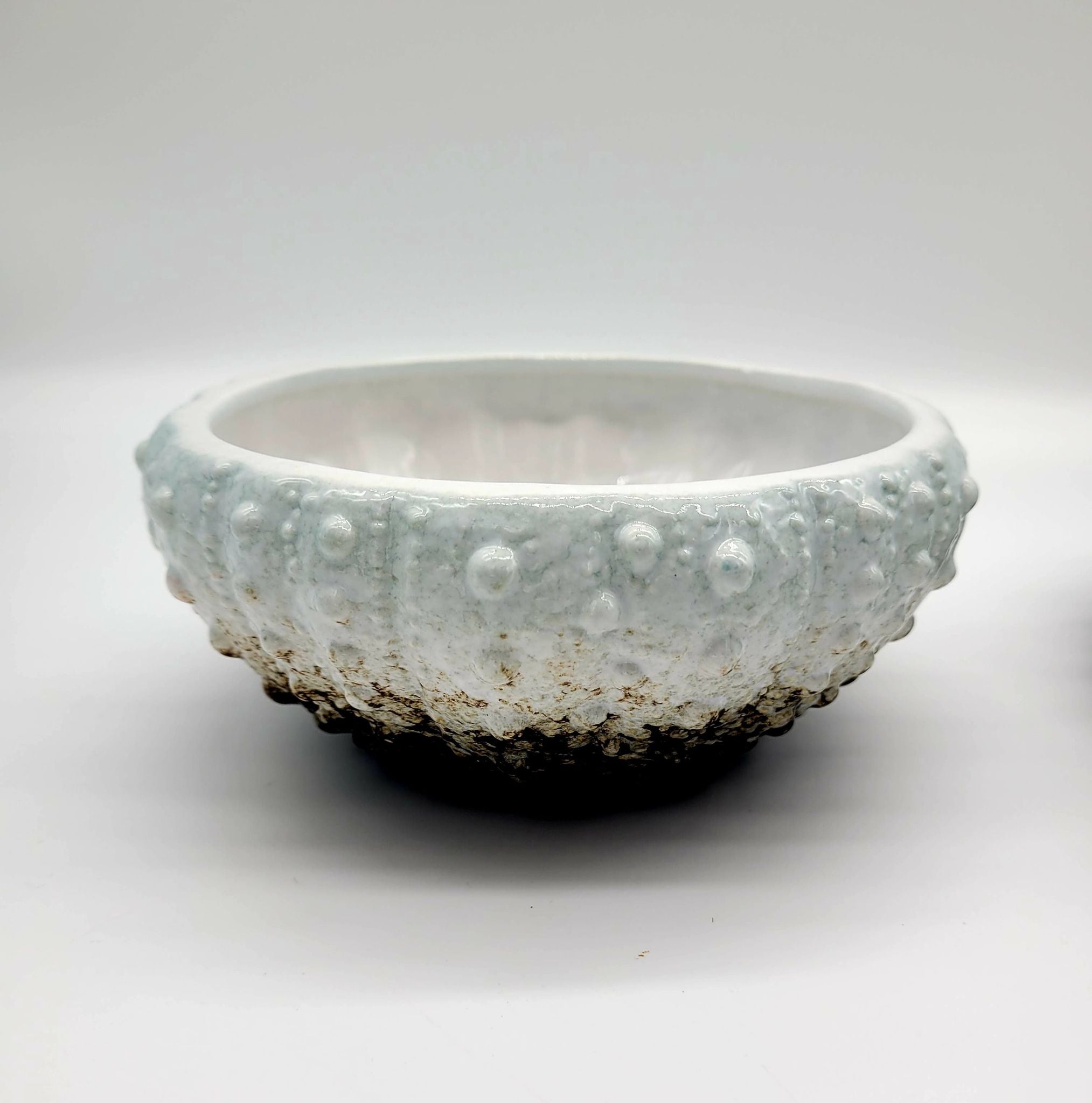 CERAMIC BLUE SEA URCHIN BOWLS