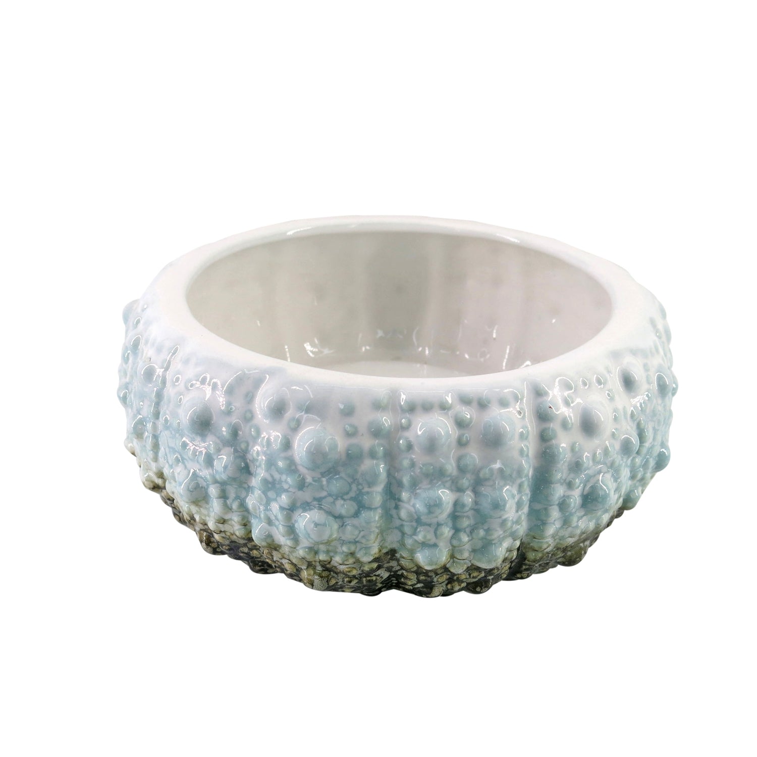 CERAMIC BLUE SEA URCHIN BOWLS