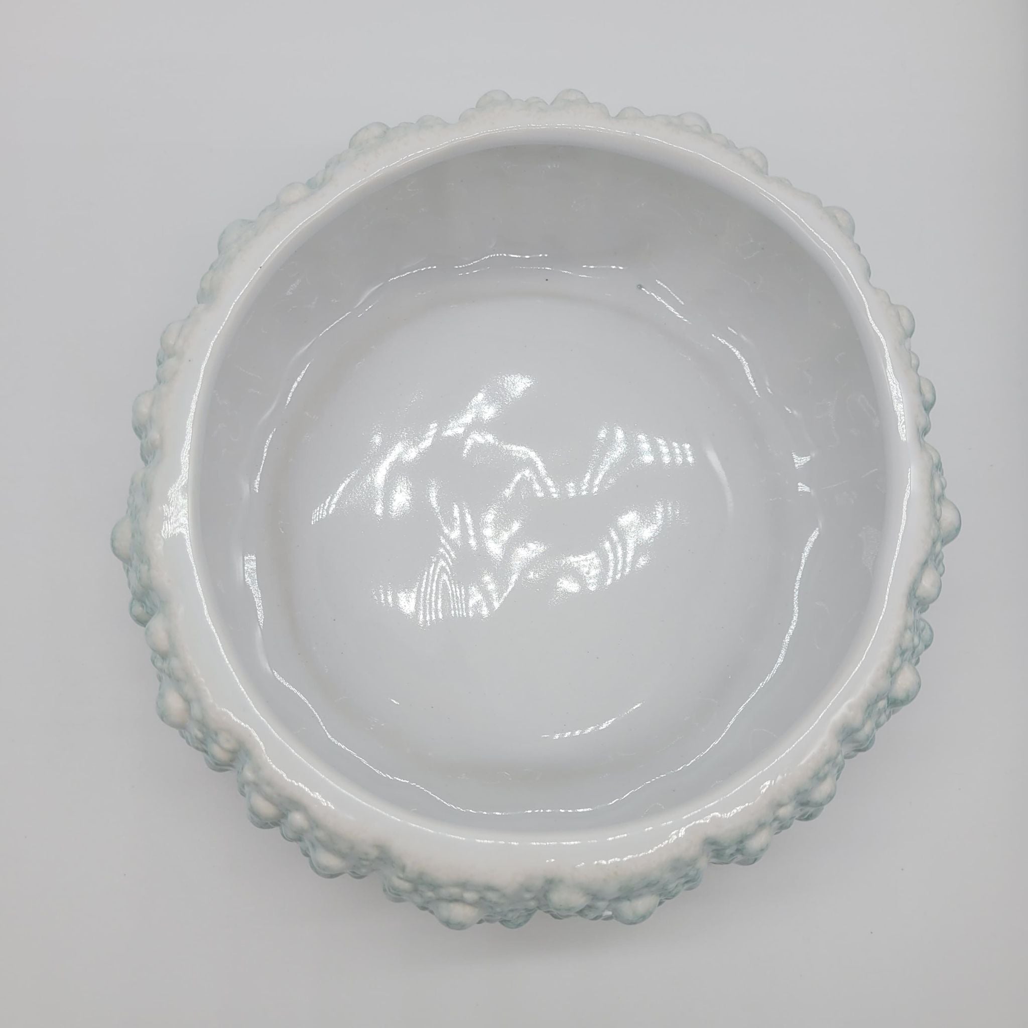 CERAMIC BLUE SEA URCHIN BOWLS