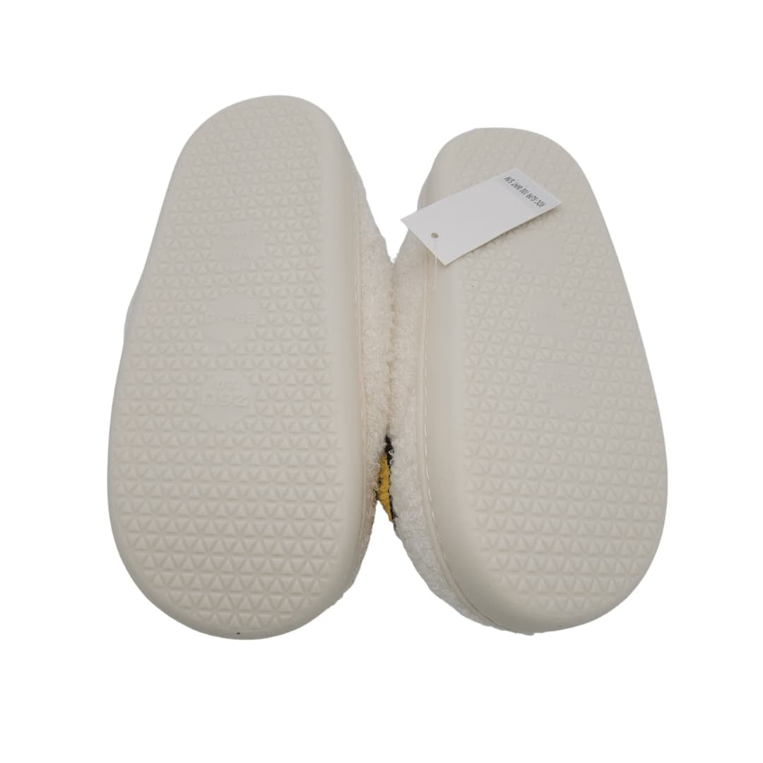 SMILEY FACE SLIPPERS WITH RUBBER SOLES