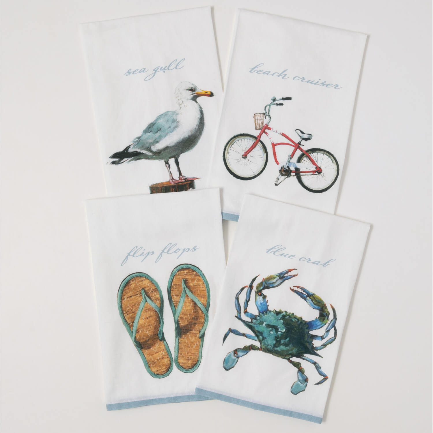 DARREN GYGI COASTAL TEA TOWEL SET OF 4