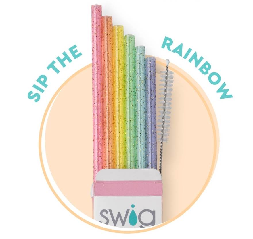 SWIG REUSABLE STRAW SET 7PC