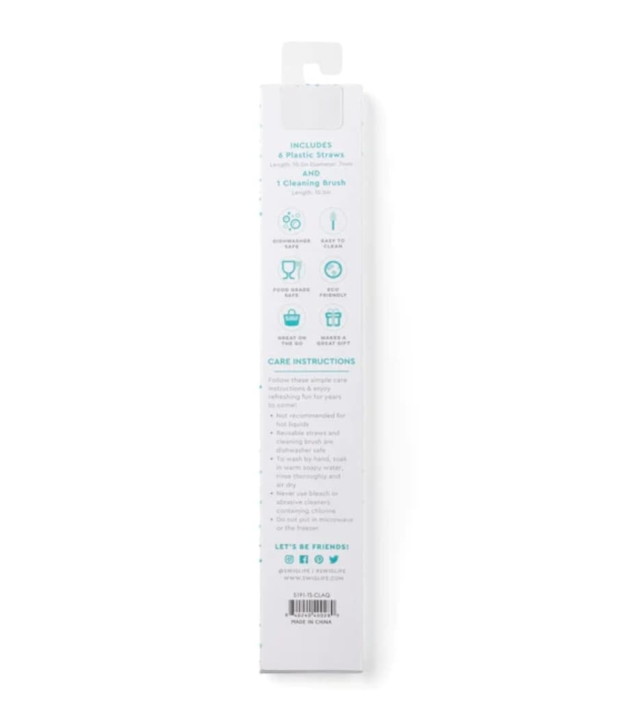 SWIG REUSABLE STRAW SET 7PC