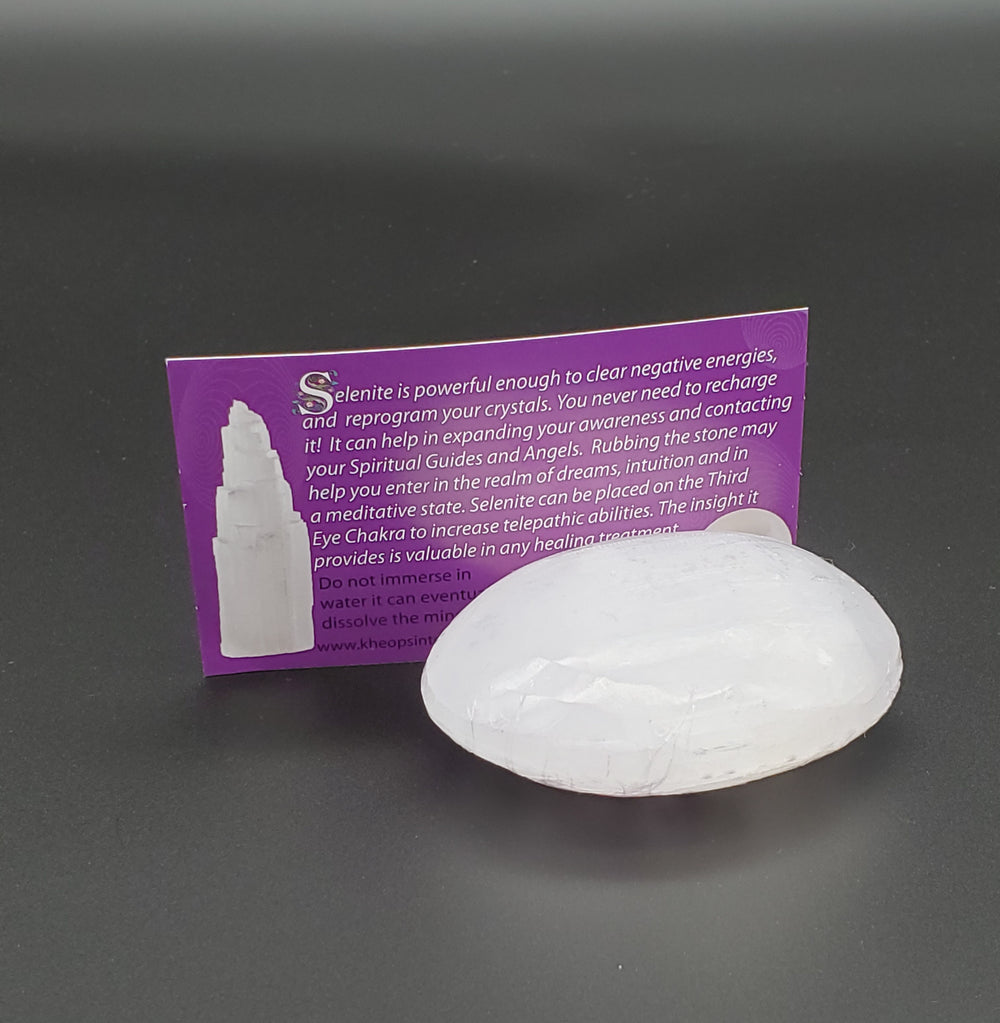 white selenite - oval