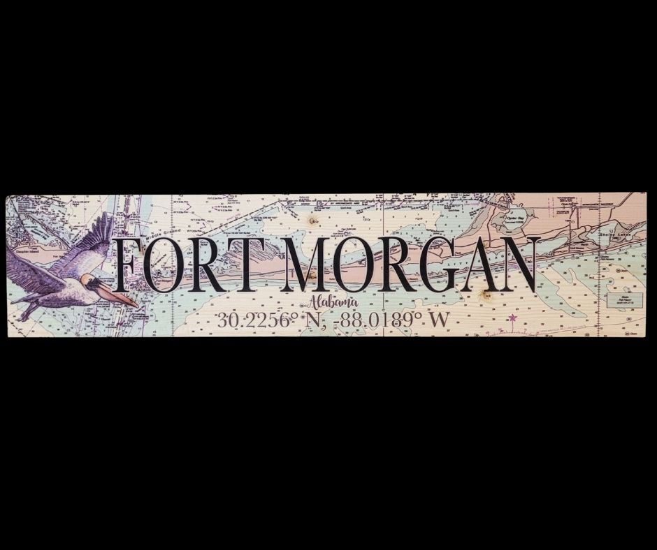 FORT MORGAN, AL LONG COORDINATE SIGN